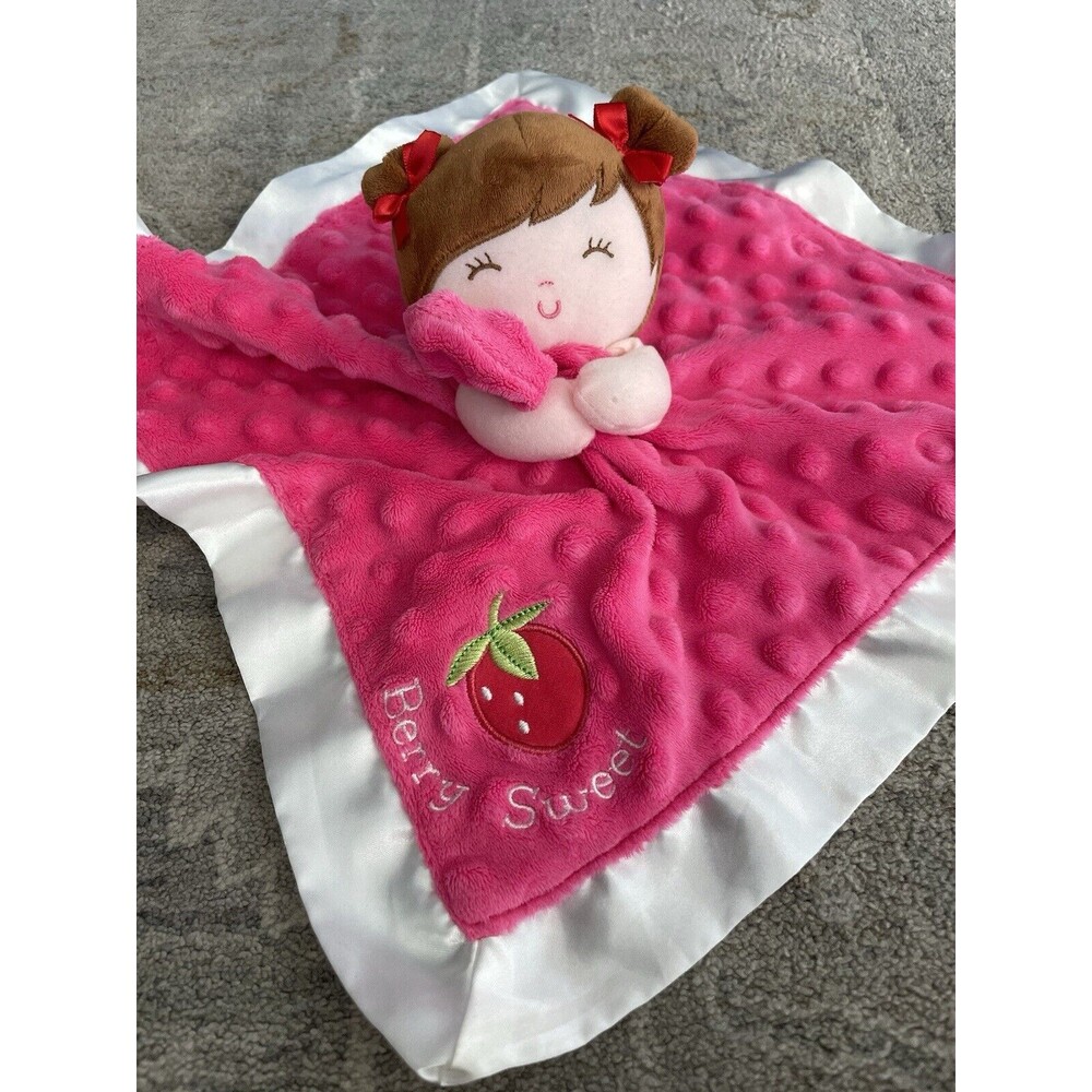 Baby Starters Berry Sweet Rattle SECURITY BLANKET Plush LOVEY Lovee Satin